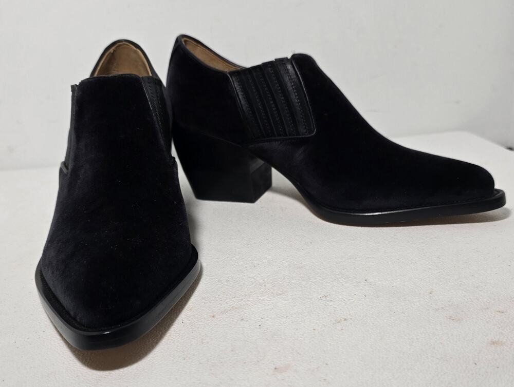 Chloe Serina Black Velvet Ankle Boot Booties EU 38/US 7.5 Made in Italy